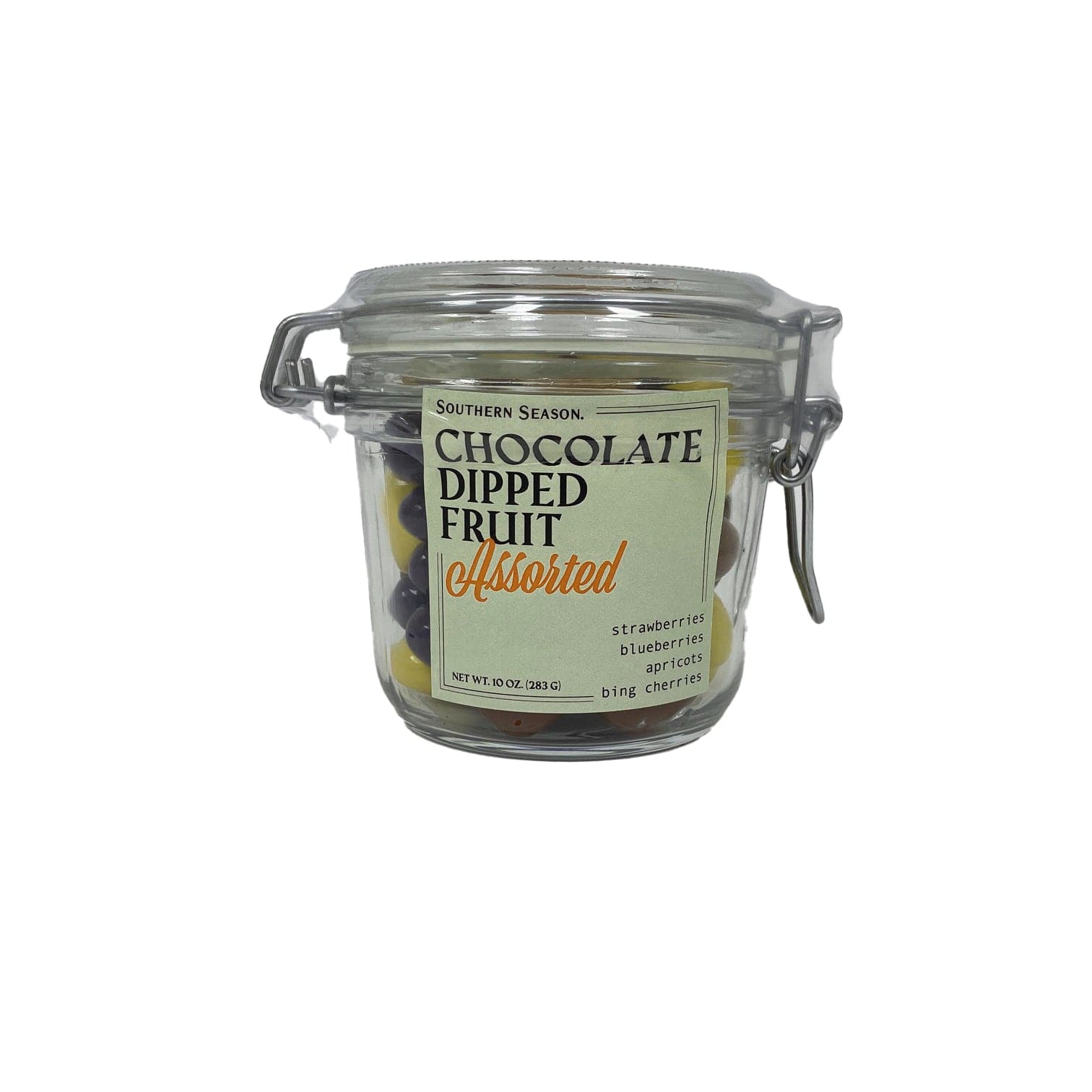 Southern Season Chocolate-Dipped Fruit - Assorted 10 oz Fido Jar