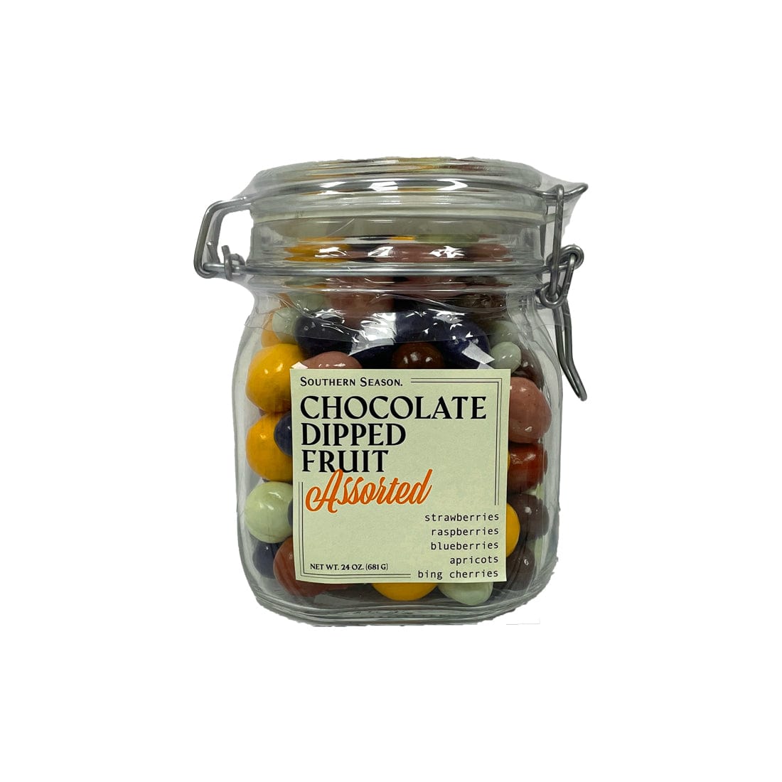 Southern Season Chocolate-Dipped Fruit - Assorted 24 oz Fido Jar