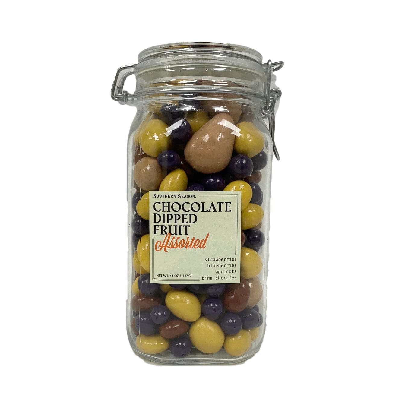 Chocolate-Dipped Fruit - Assorted 44 oz Fido Jar - Chocolate Covered Fruit