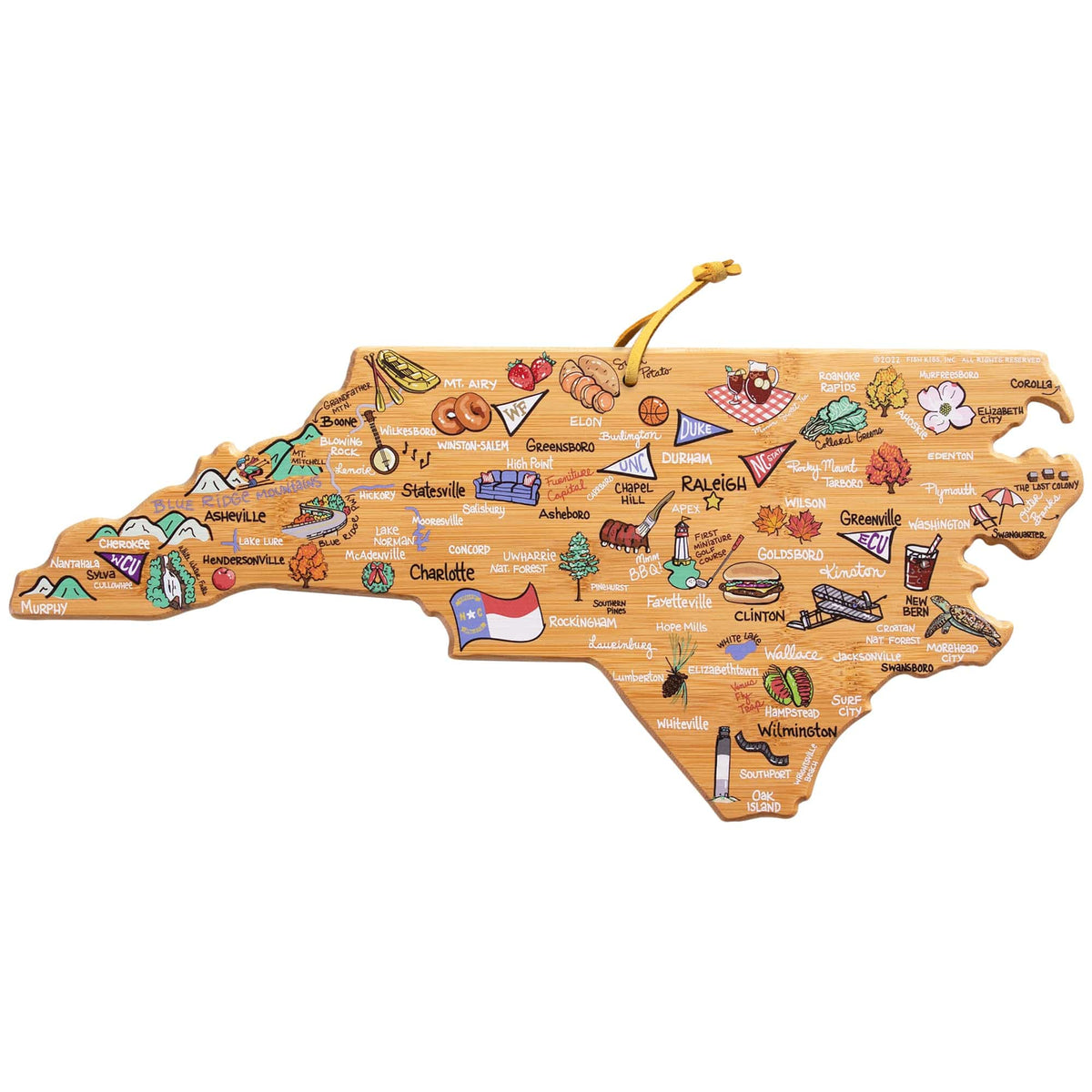 Totally Bamboo North Carolina Cutting & Serving Board