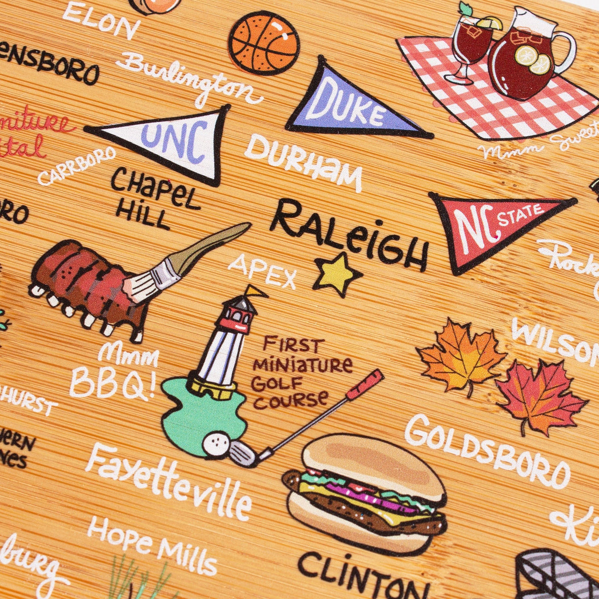 Totally Bamboo North Carolina Cutting & Serving Board