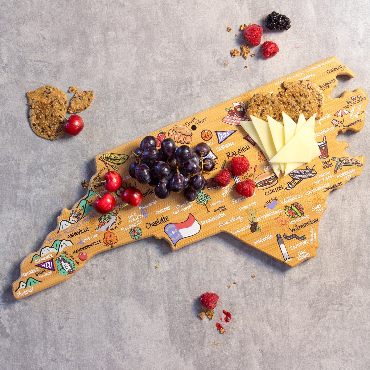 Totally Bamboo North Carolina Cutting & Serving Board