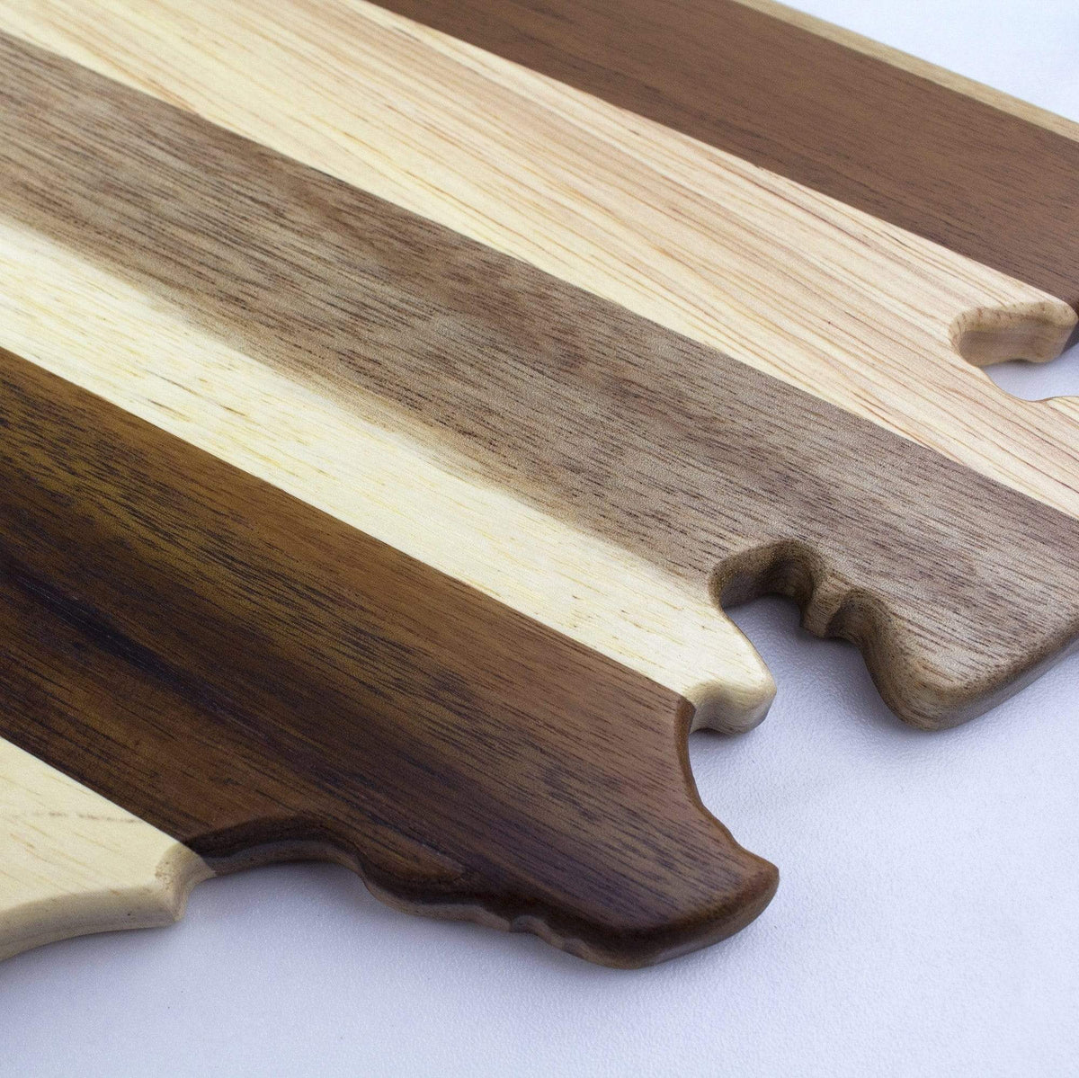 Totally Bamboo Rock & Branch Shiplap Series North Carolina Shaped Wood Serving and Cutting Board