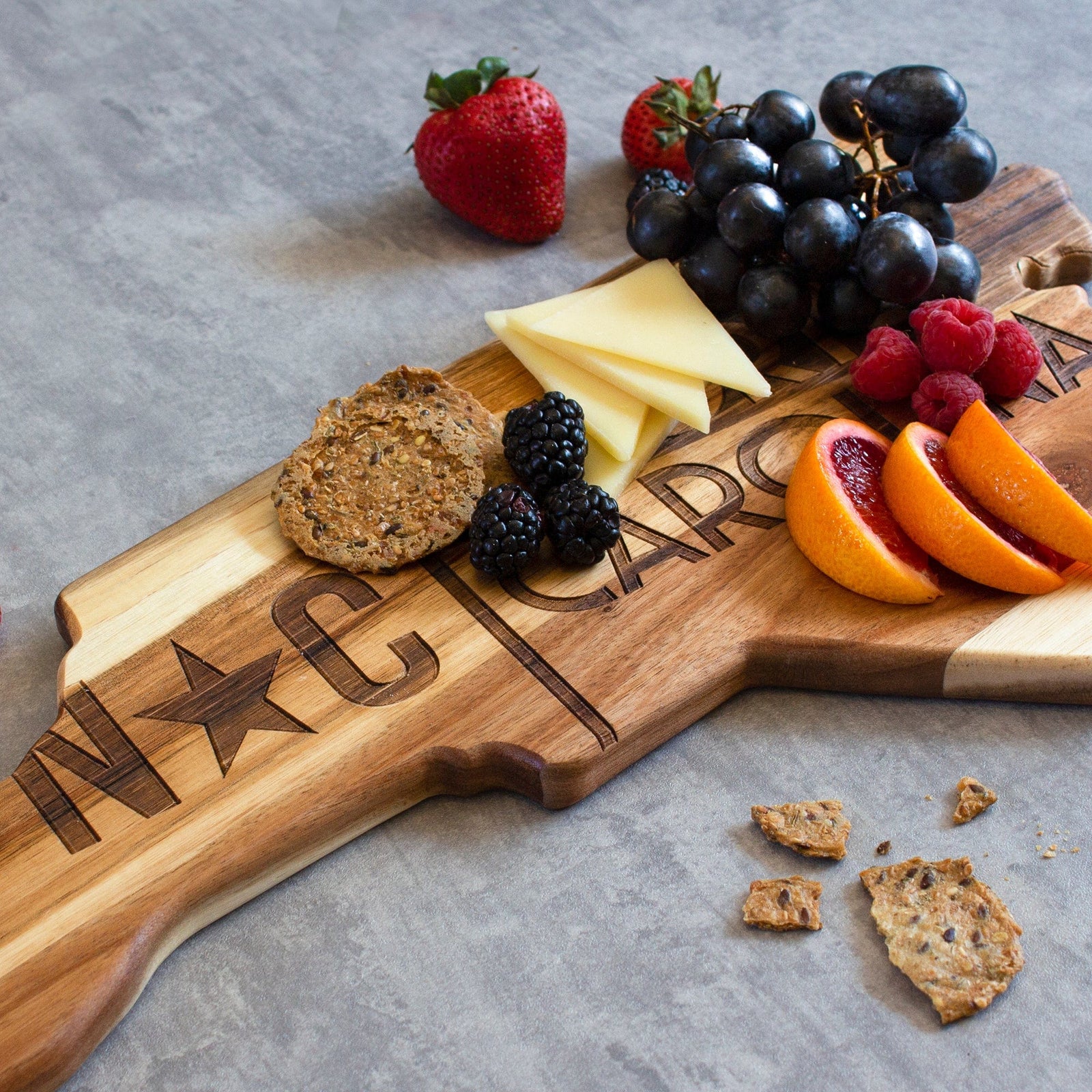 Totally Bamboo Origin Series North Carolina Shaped Cutting & Serving Board - Wood Cutting Boards