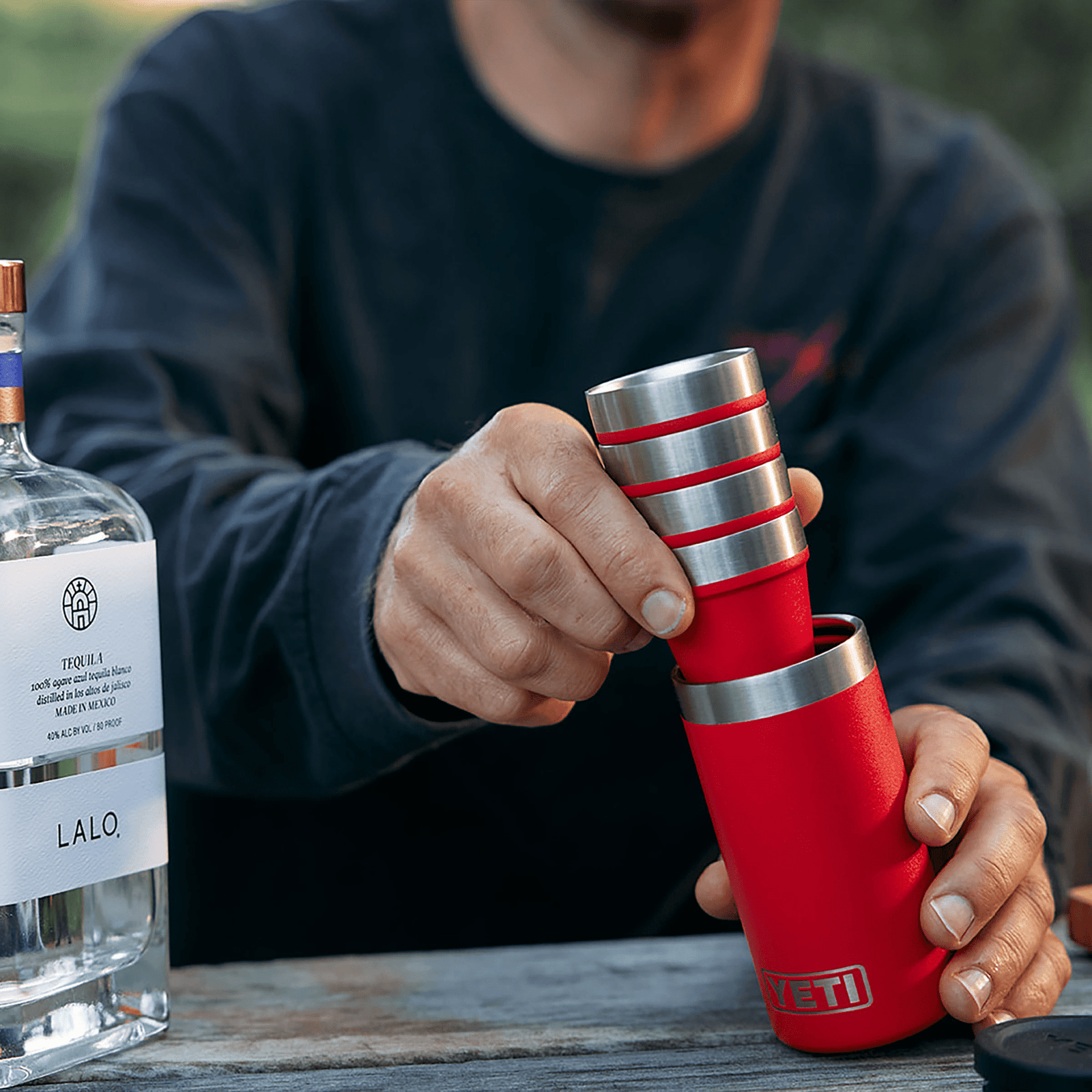 YETI YETI Shot Glasses with Carrying Case - Black