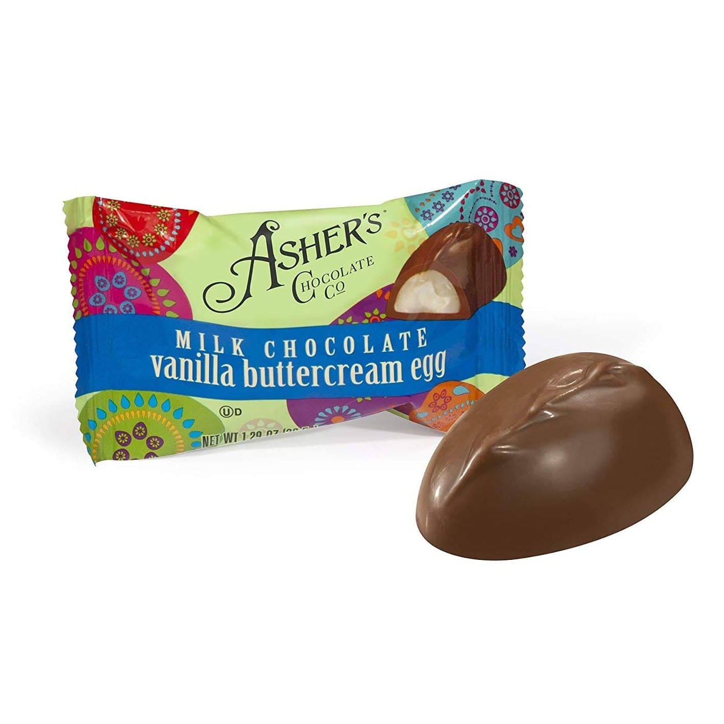 Asher's Asher's Milk Chocolate Vanilla Butter Cream Egg 1 oz