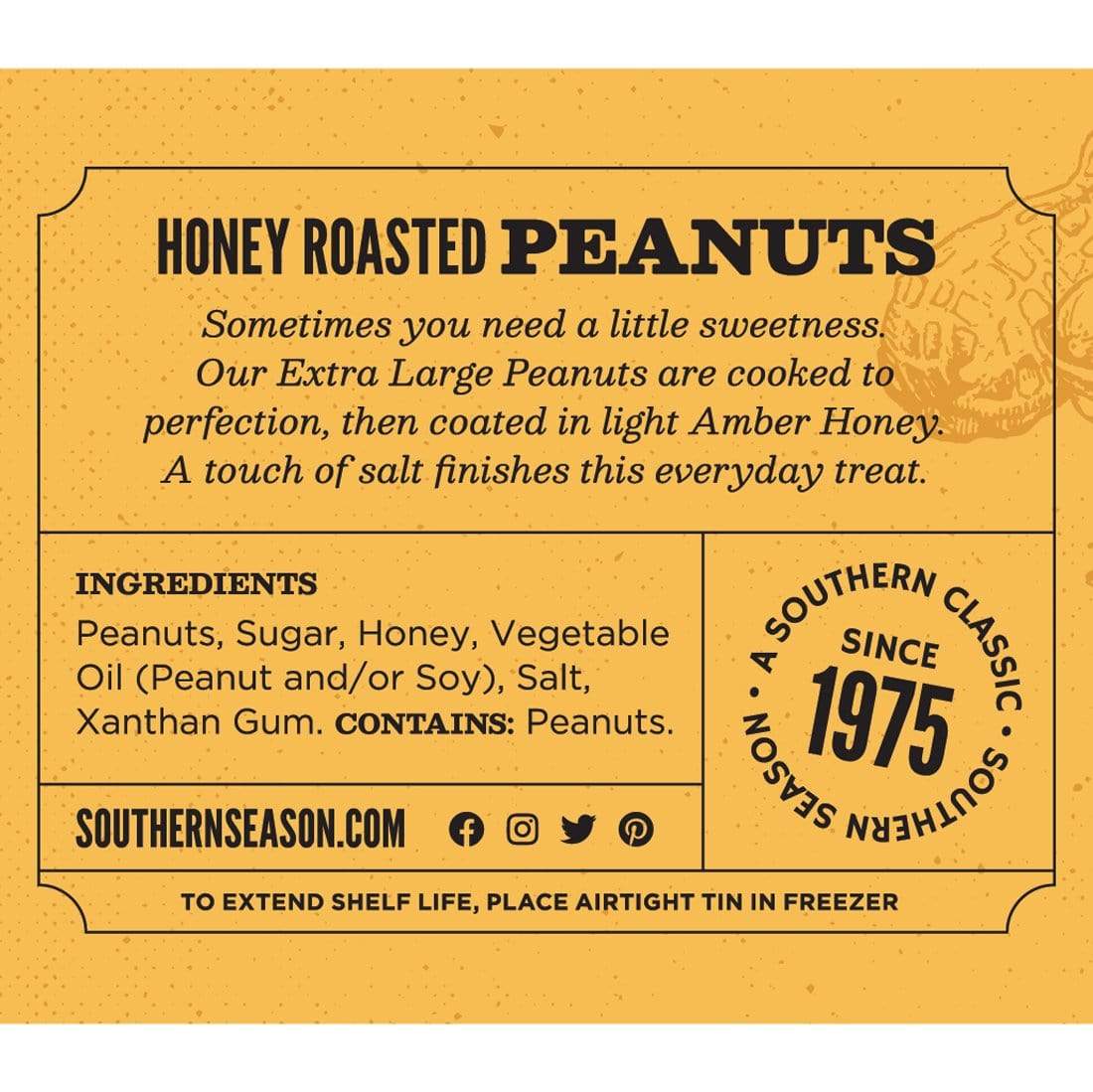 Southern Season Honey Roasted Peanuts 9 oz - Nuts