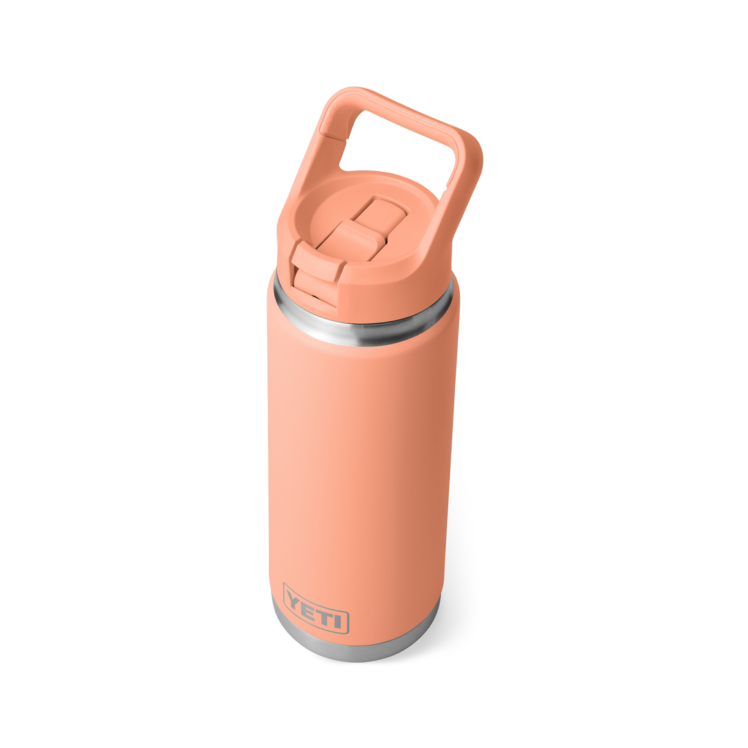 YETI Rambler 26 oz Bottle with Straw Cap - Peach