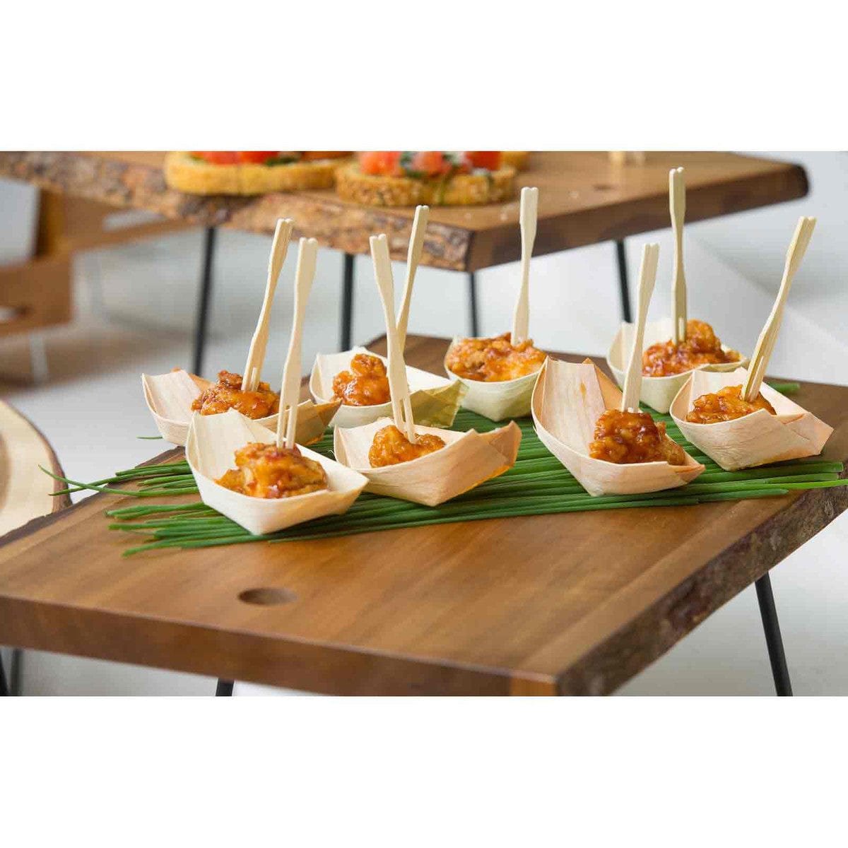 Tablecraft 3.5&quot; Bamboo Fork Picks - Pack Of 100