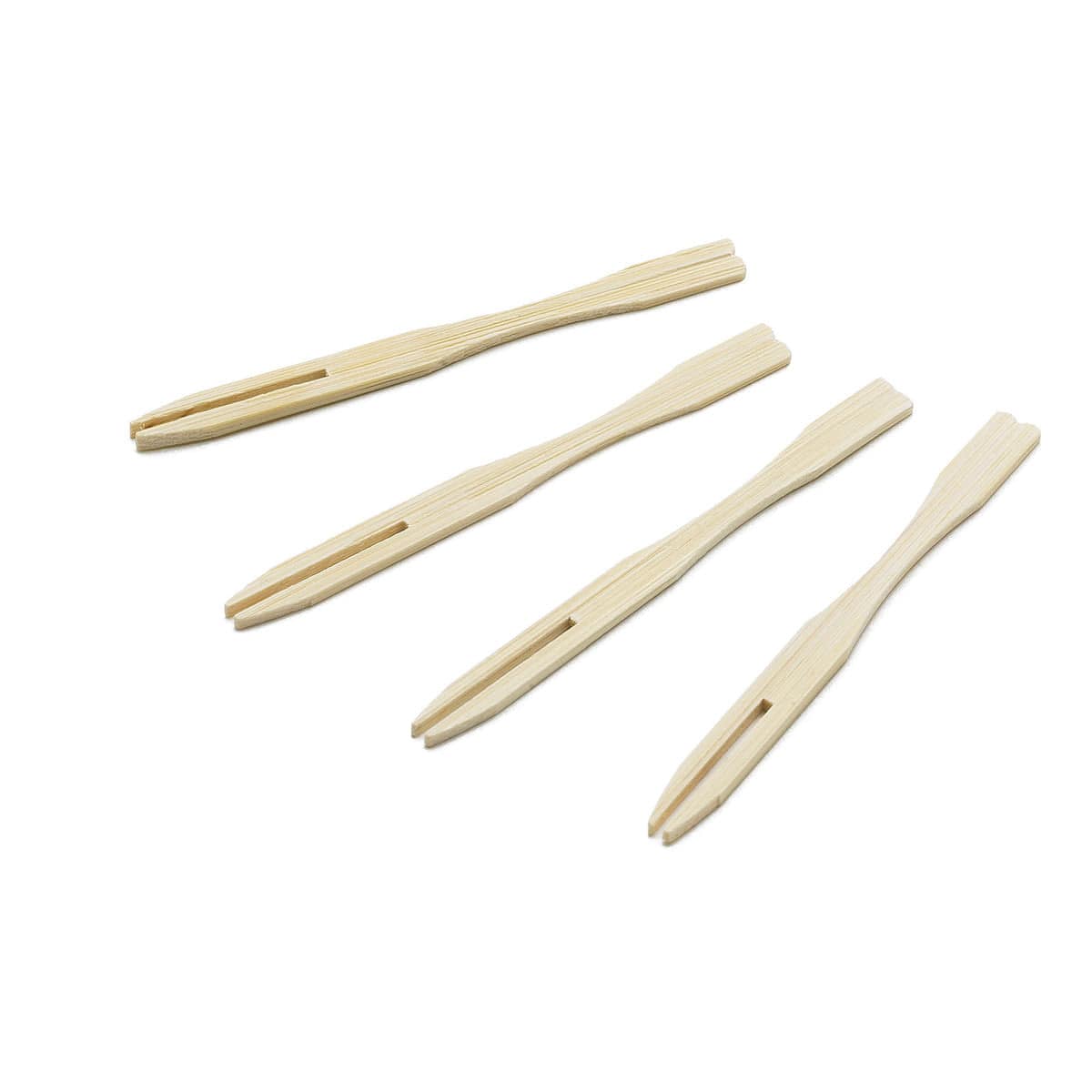 Tablecraft 3.5" Bamboo Fork Picks - Pack Of 100