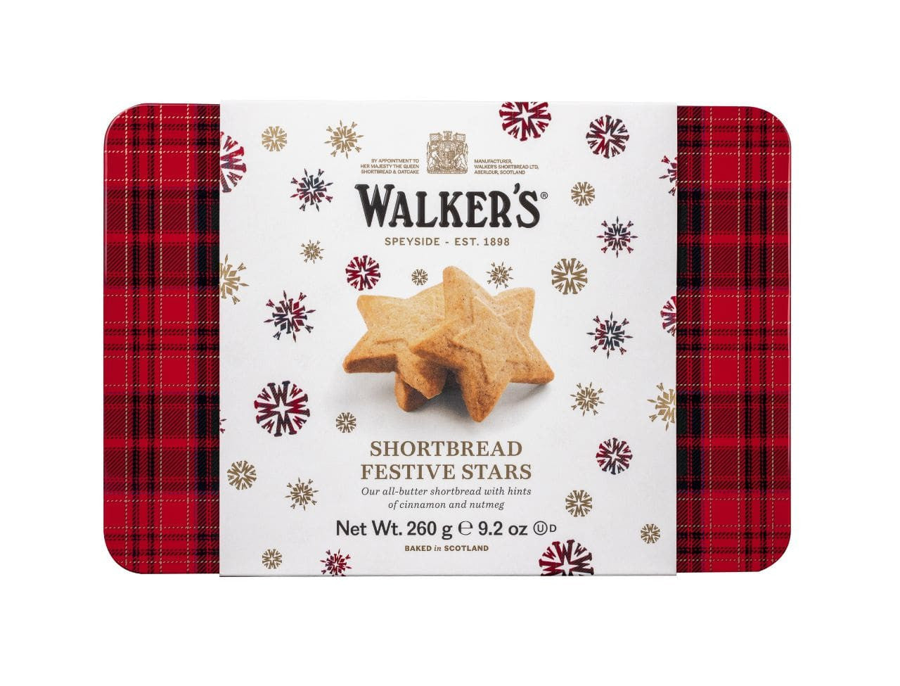 Walker's Festive Shortbread Stars Tin 9.2 oz