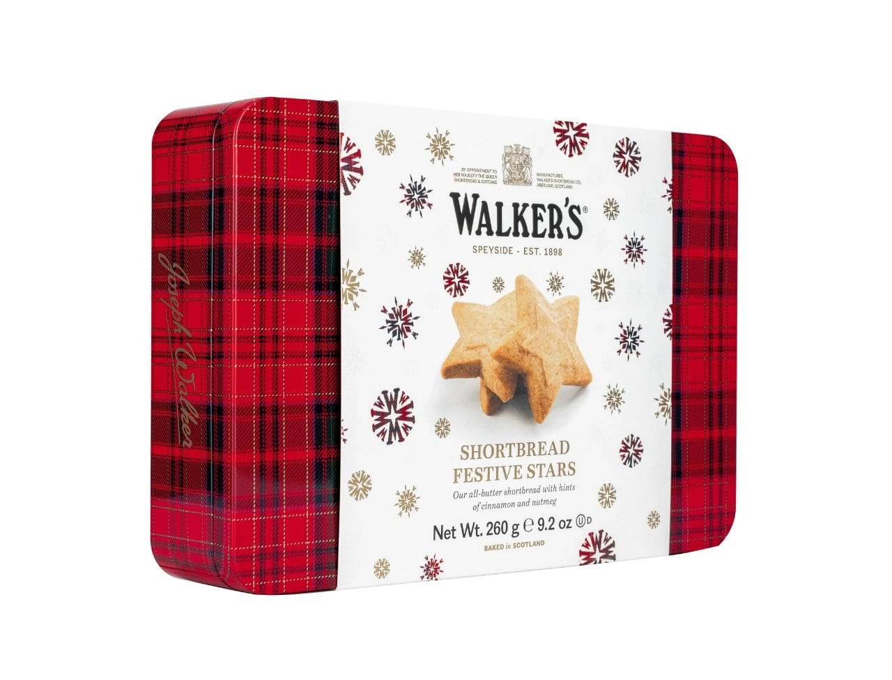 Walker's Festive Shortbread Stars Tin 9.2 oz