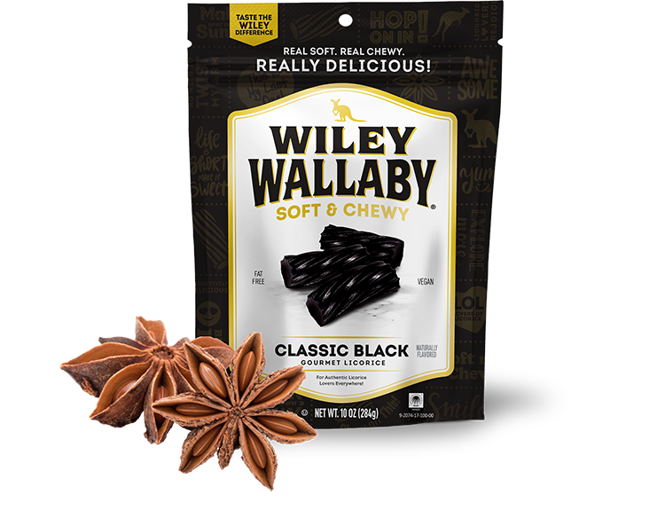 Wiley Wallaby Soft & Chewy Classic Black Licorice 10 oz