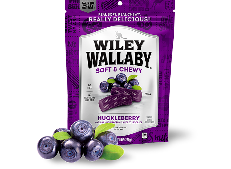 Wiley Wallaby Soft & Chewy Huckleberry Licorice 10 oz