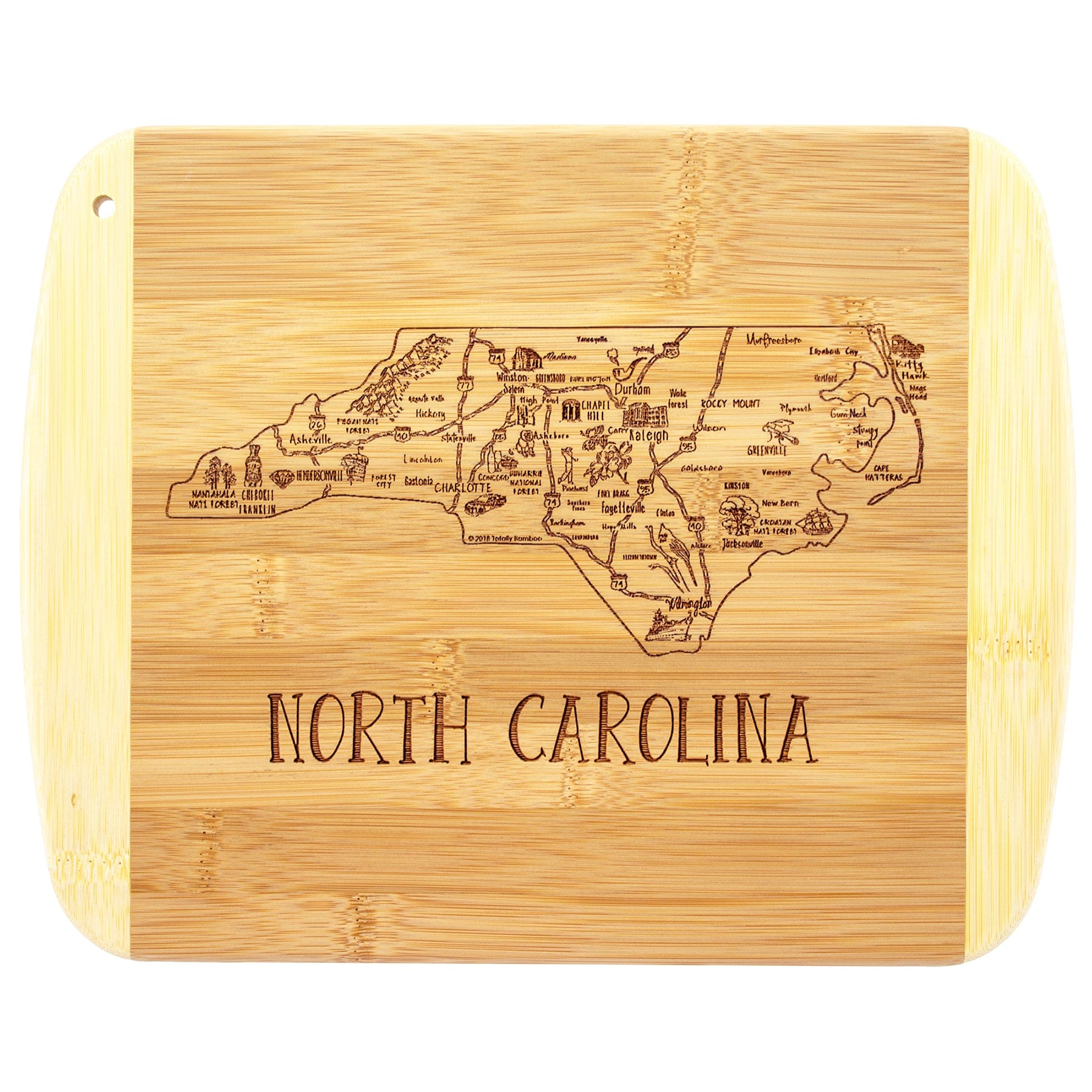 Totally Bamboo A Slice of Life North Carolina Serving and Cutting Board