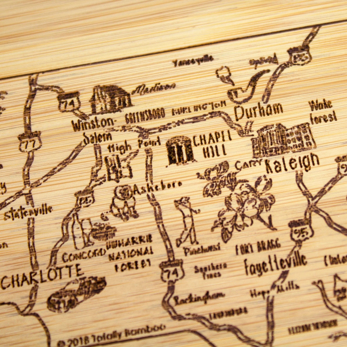 Totally Bamboo A Slice of Life North Carolina Serving and Cutting Board