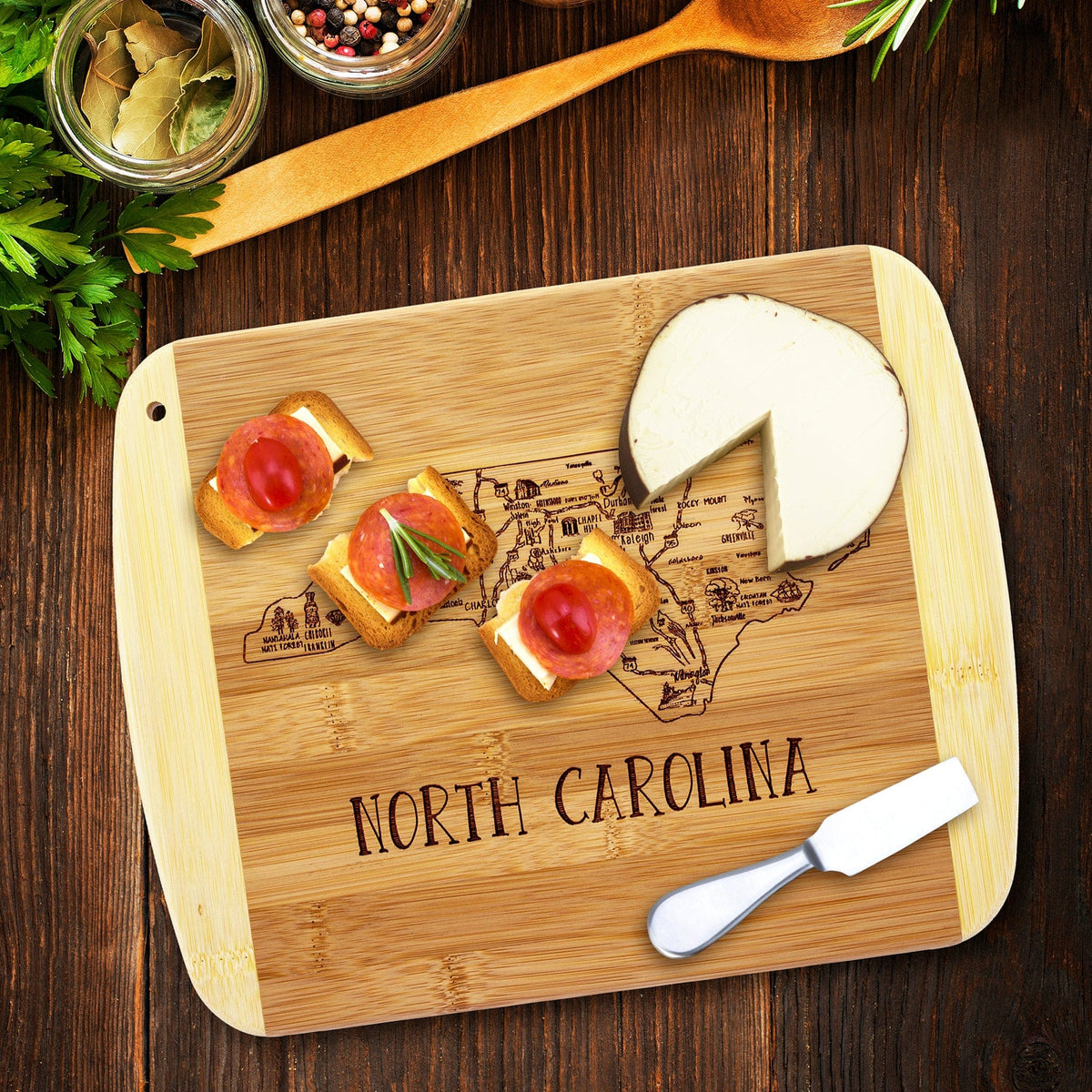 Totally Bamboo A Slice of Life North Carolina Serving and Cutting Board