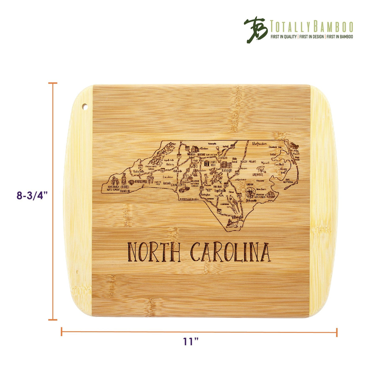 Totally Bamboo A Slice of Life North Carolina Serving and Cutting Board