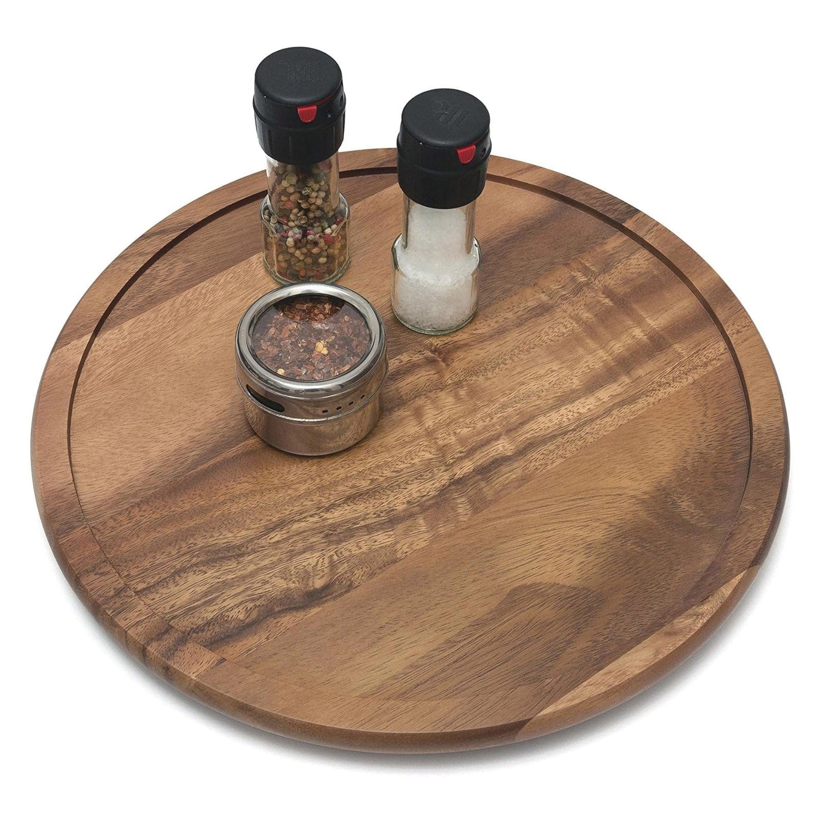 Acacia Wood 14" Kitchen Turntable - Cabinet Organization