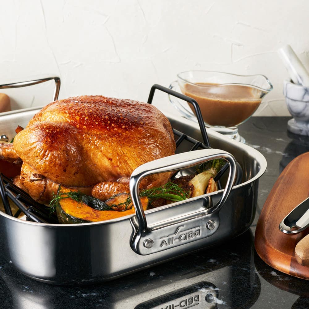 All-Clad All-Clad Petite Stainless Steel Roaster with Rack