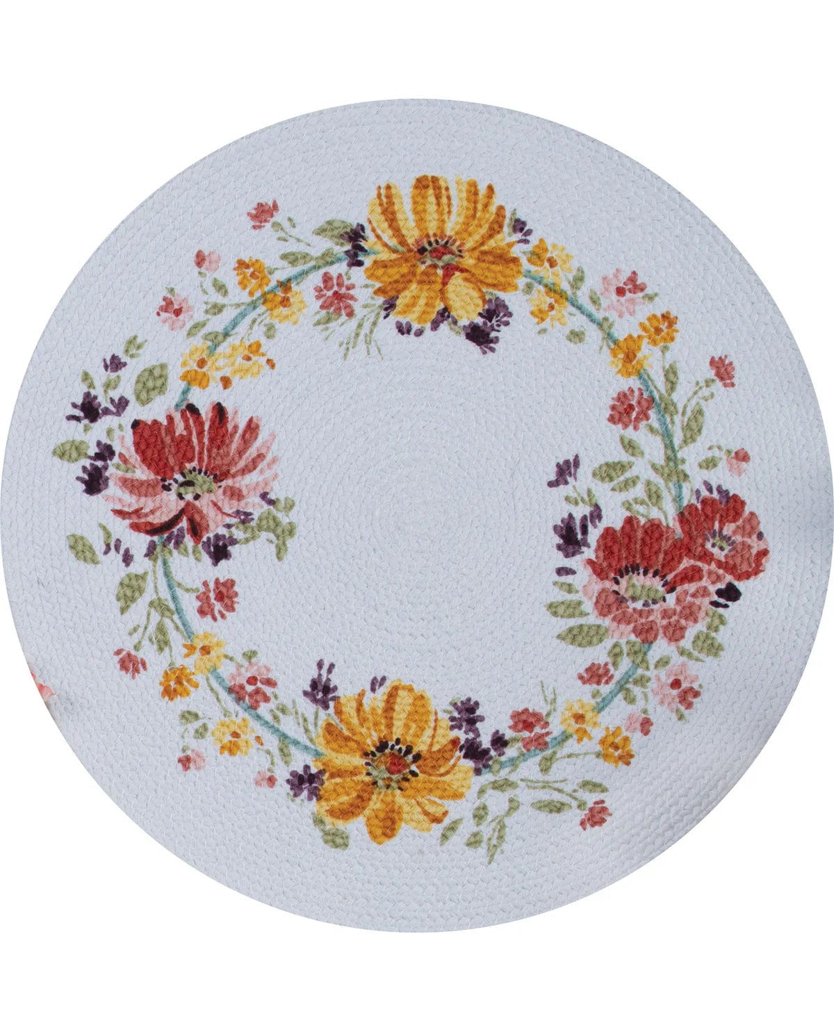 KayDee Designs Autumn Joy Floral Wreath Braided Placemat