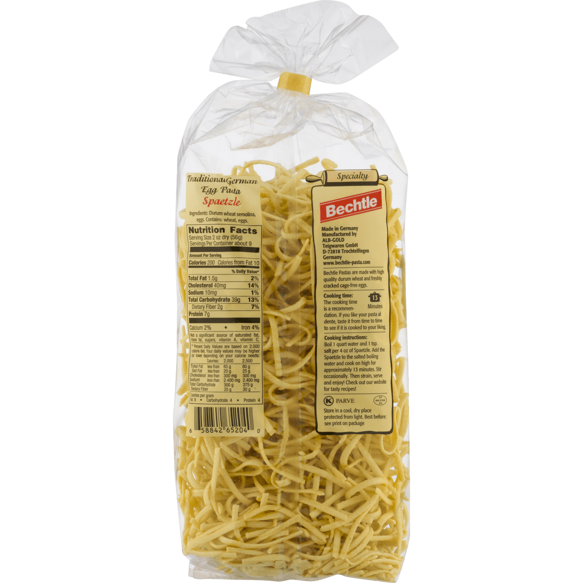 Gourmet International Bechtle Traditional Egg Noodles Spaetzle  17 oz