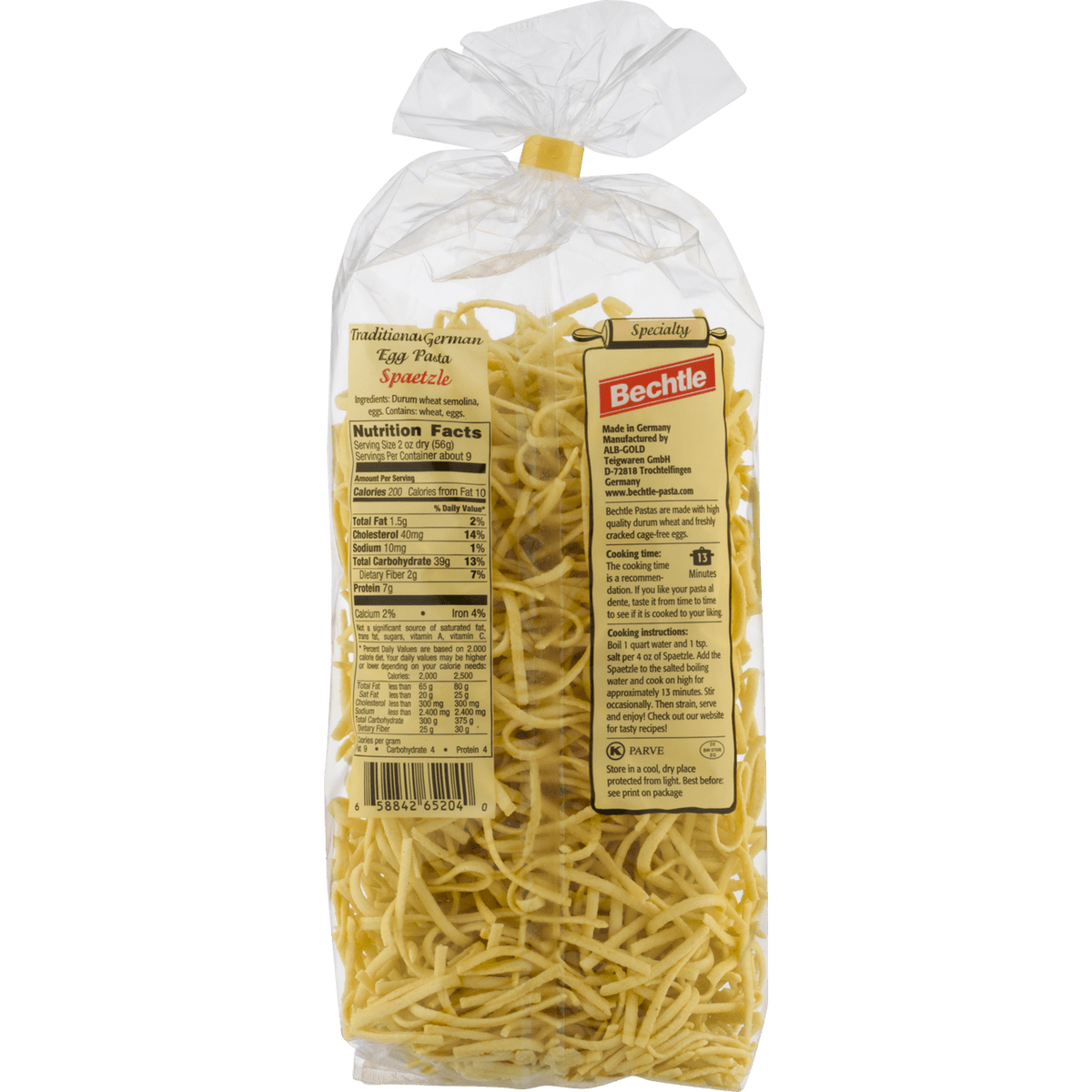 Bechtle Traditional Egg Noodles Spaetzle 17 oz - Pasta