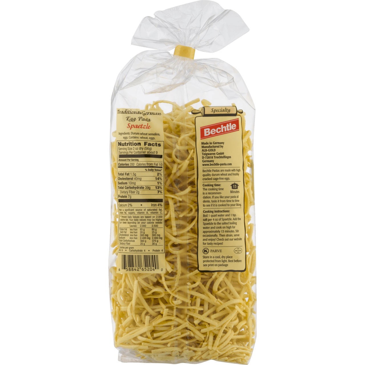 Bechtle Traditional Egg Noodles Spaetzle 17 oz - Pasta