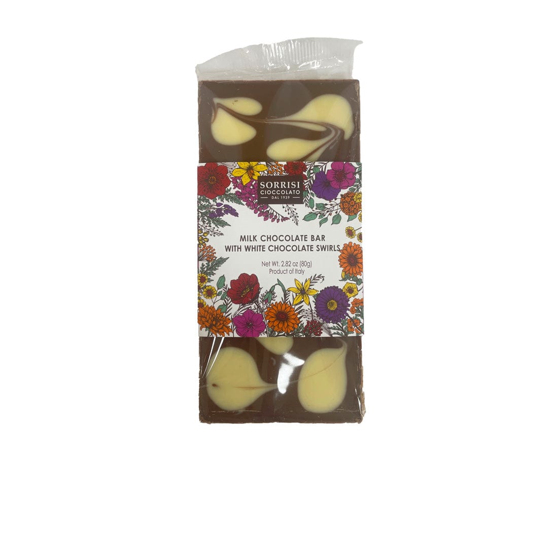 Italian Brands Boella & Sorissi Milk Chocolate Bar with White Chocolate Swirls