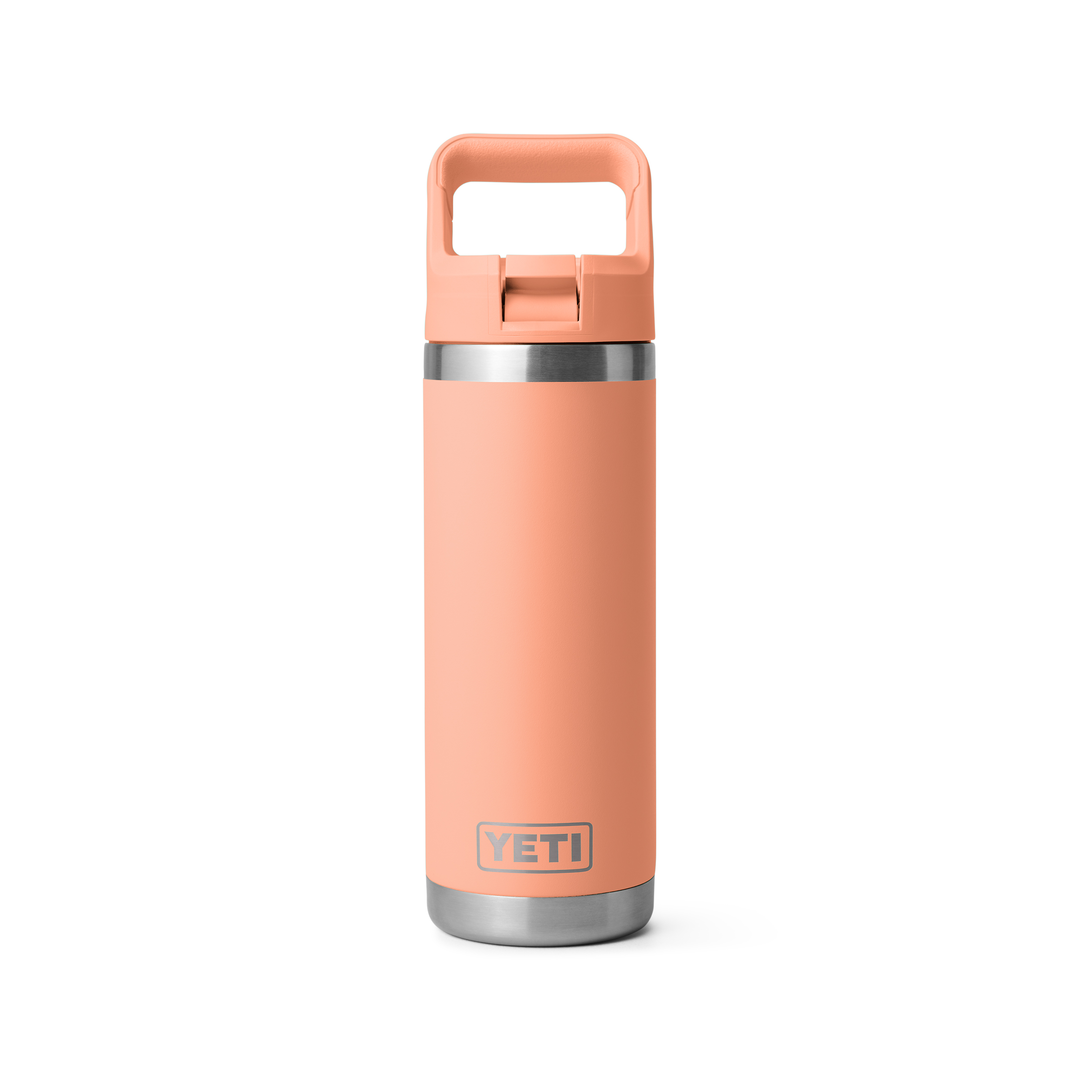 YETI Rambler 18 oz Water Bottle with Straw Cap - Peach