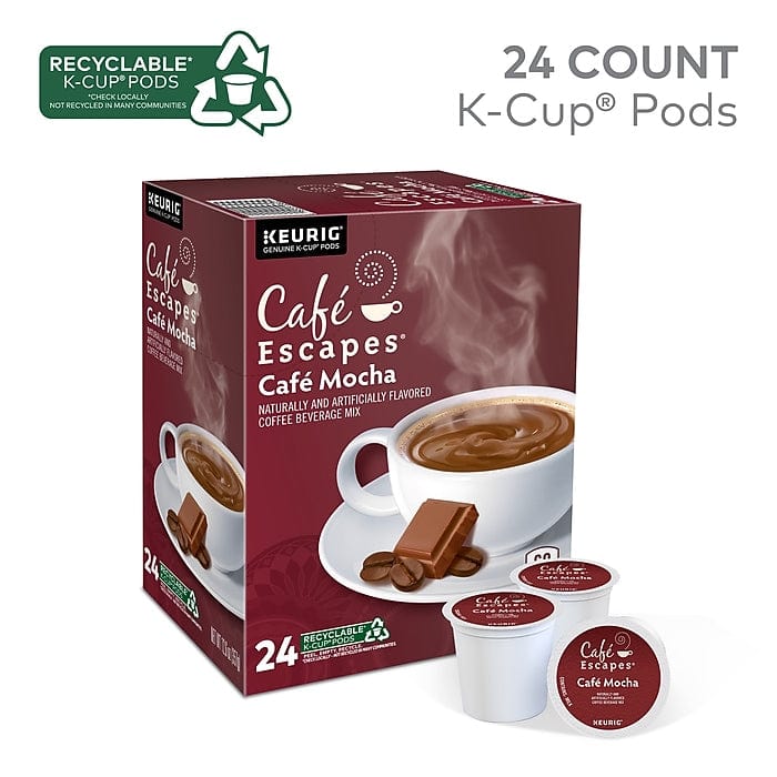 Keurig Cafe Escapes Mocha K-Cup Coffee - 24 Count Box