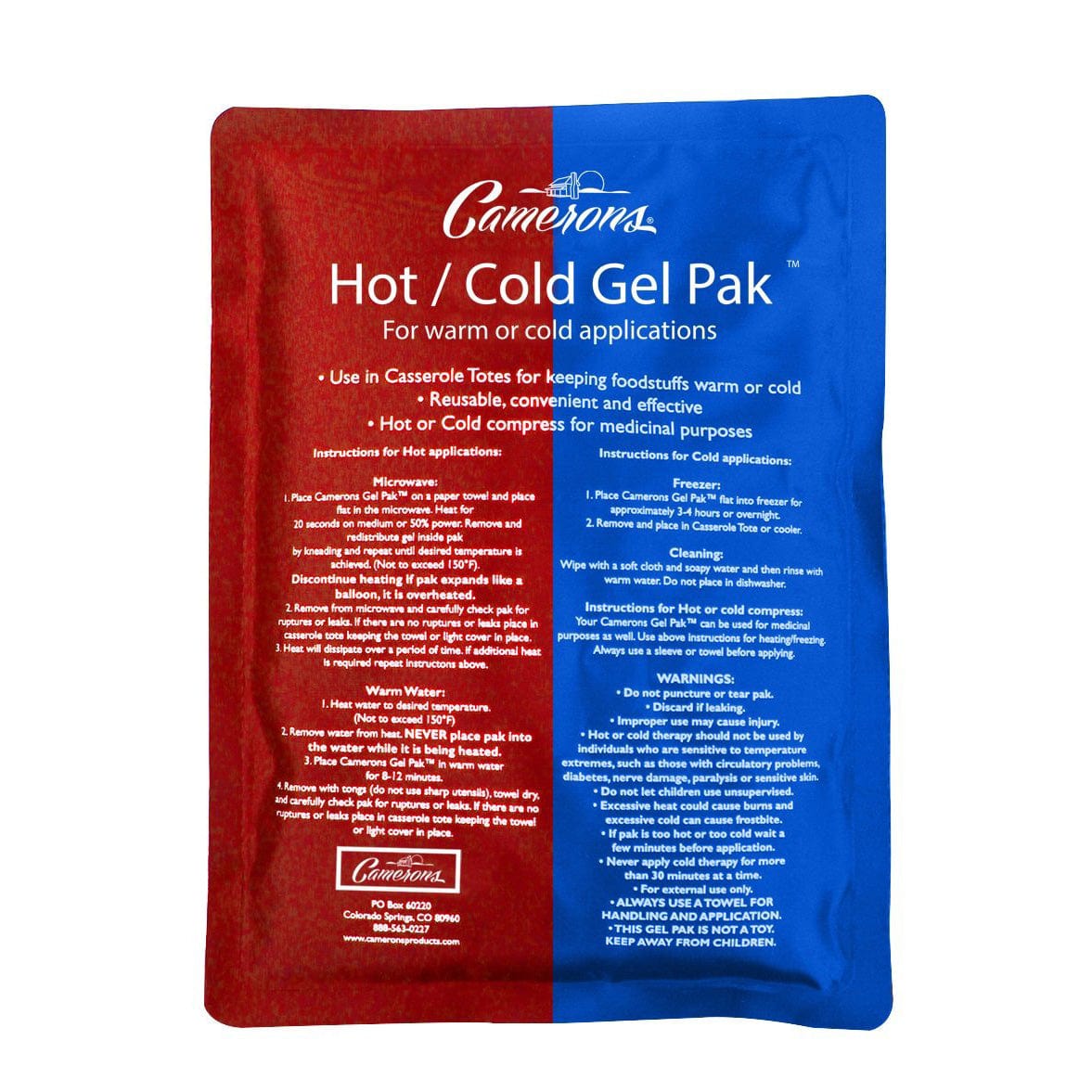 Camerons Hot or Cold Gel Pack - Coolers