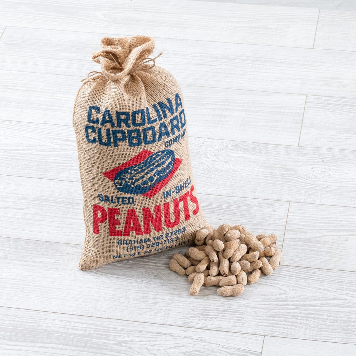 Carolina Cupboard Roasted in Shell Peanuts 2 lb Burlap Bag - Nuts