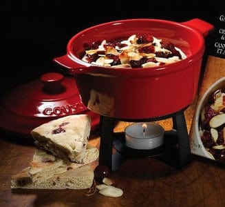 Ceramic Brie Baker with Lid - Red - Baking DIsh