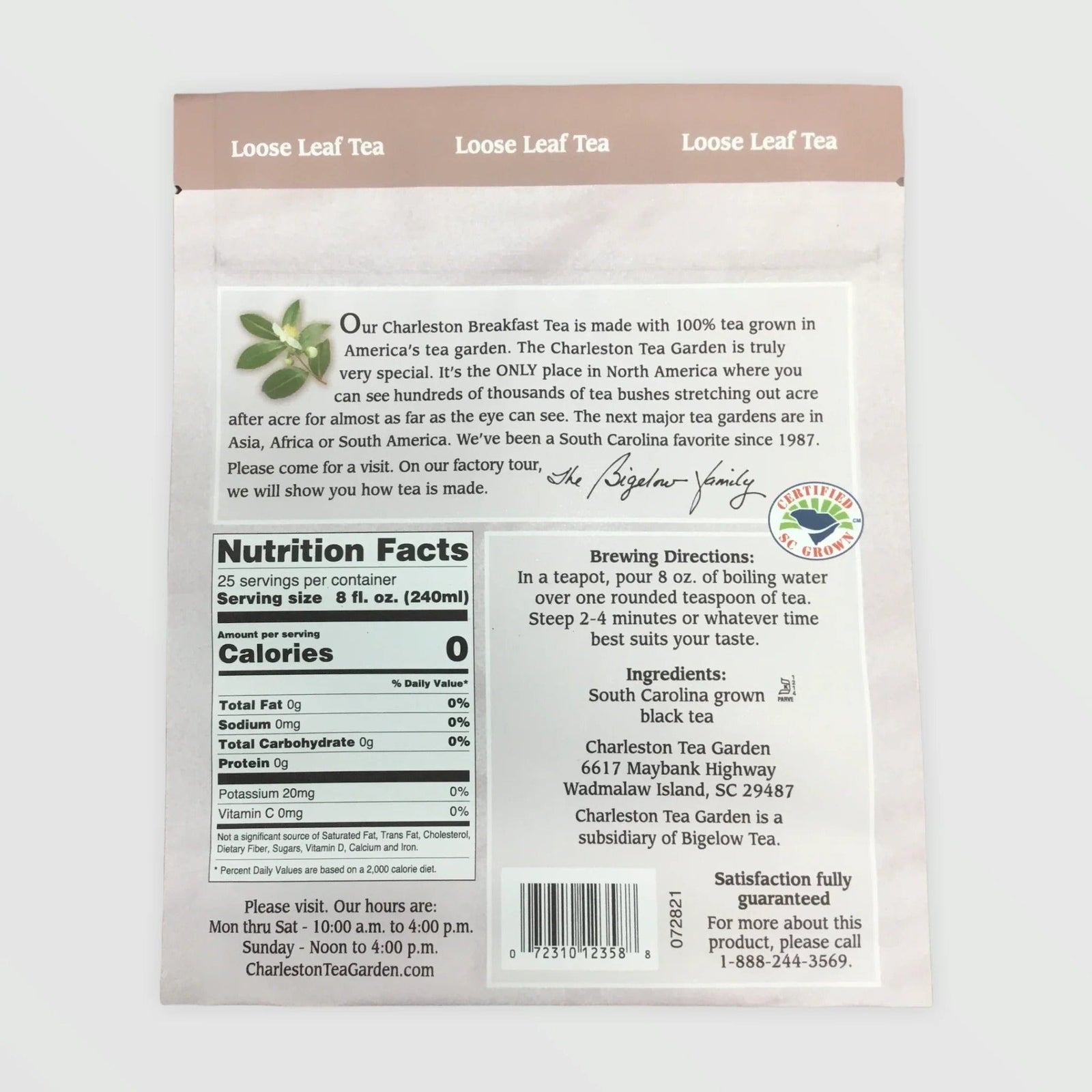 Charleston Tea Plantation Charleston Tea Plantation Loose Leaf Charleston Breakfast Tea