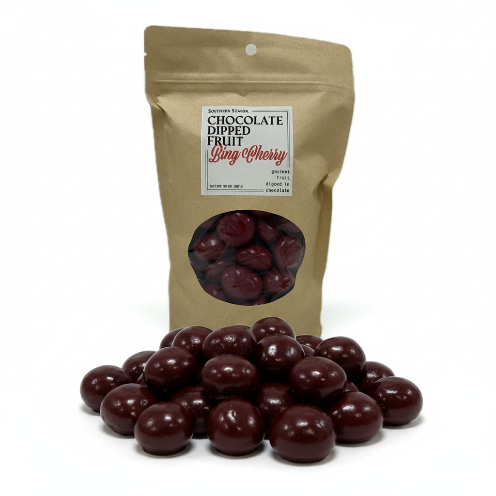 Chocolate-Dipped Bing Cherries 20 oz Bag - Chocolate Covered Fruit