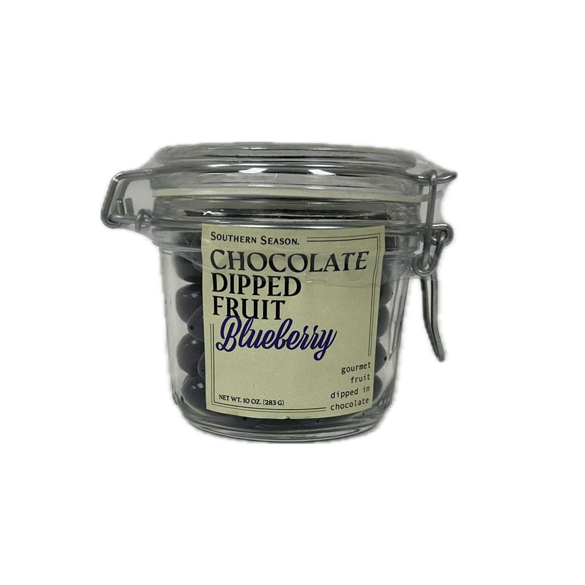 Southern Season Chocolate-Dipped Blueberries 10 oz Fido Jar