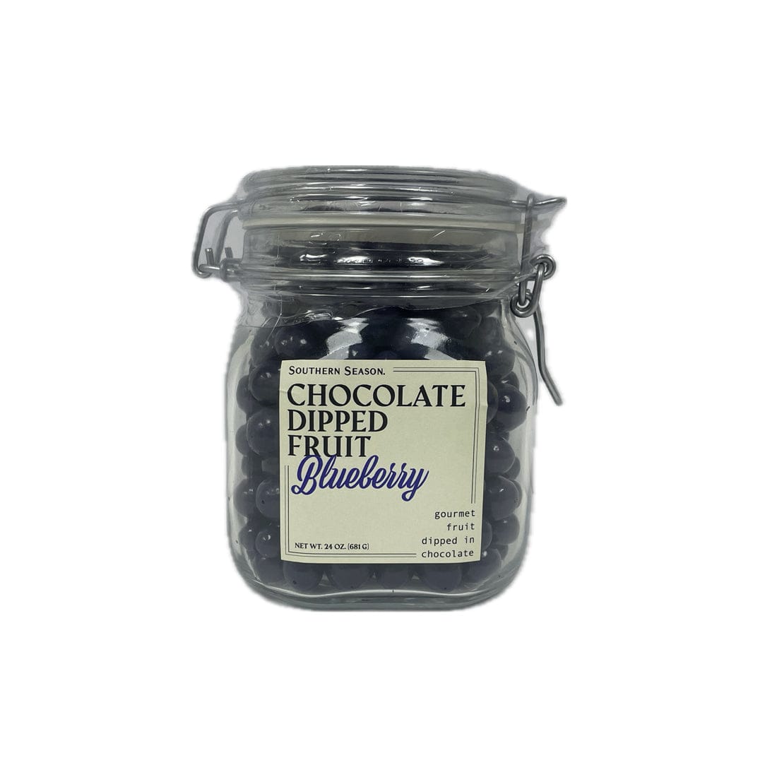 Southern Season Chocolate-Dipped Blueberries 24 oz Fido Jar