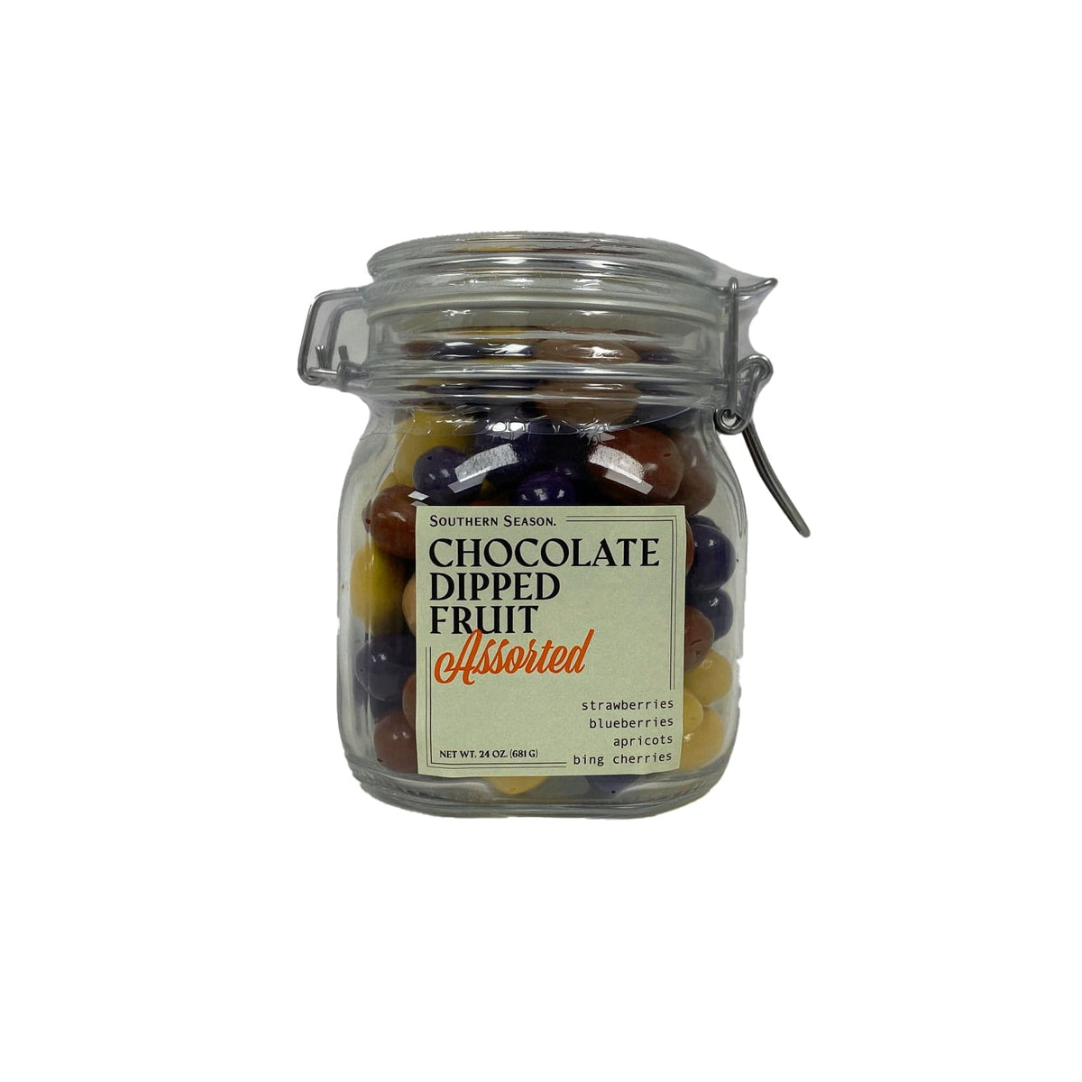 Southern Season Chocolate-Dipped Fruit - Assorted 24 oz Fido Jar