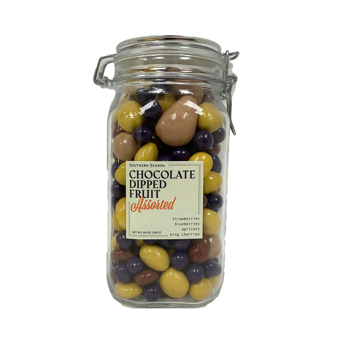 Southern Season Chocolate-Dipped Fruit - Assorted 44 oz Fido Jar