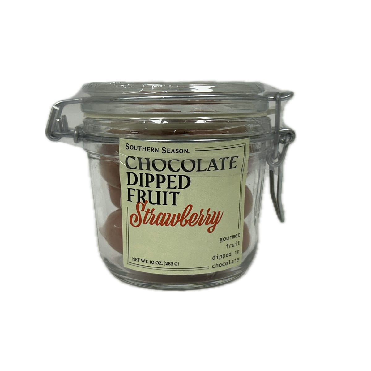 Southern Season Chocolate-Dipped Strawberries 10 oz Fido Jar