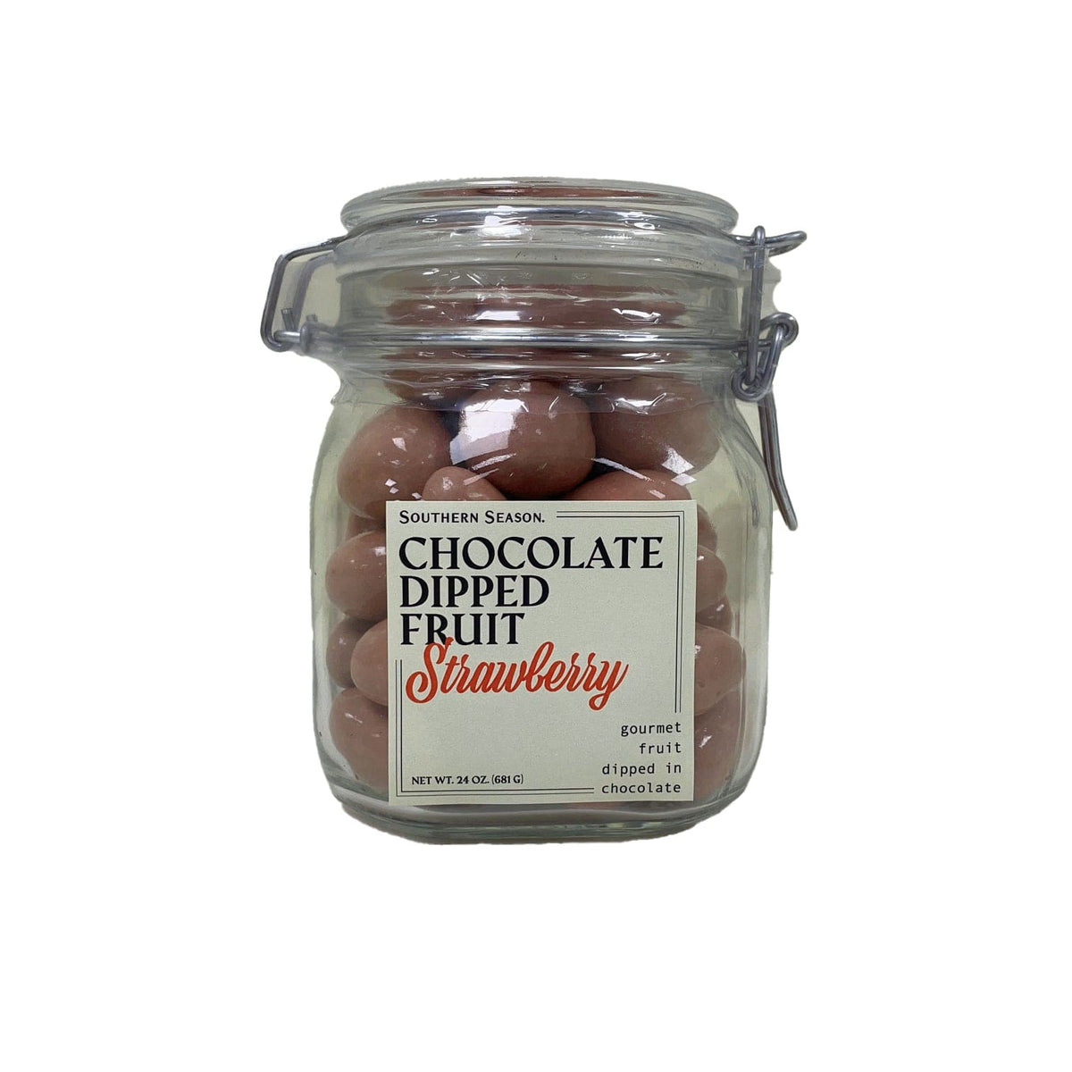 Southern Season Chocolate-Dipped Strawberries 24 oz FIDO Jar