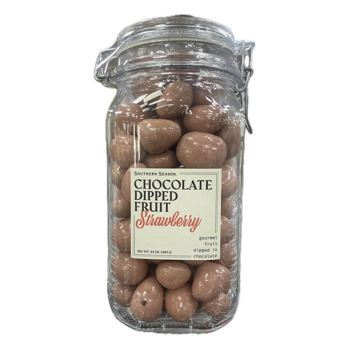 Southern Season Chocolate-Dipped Strawberries 44 oz FIDO Jar