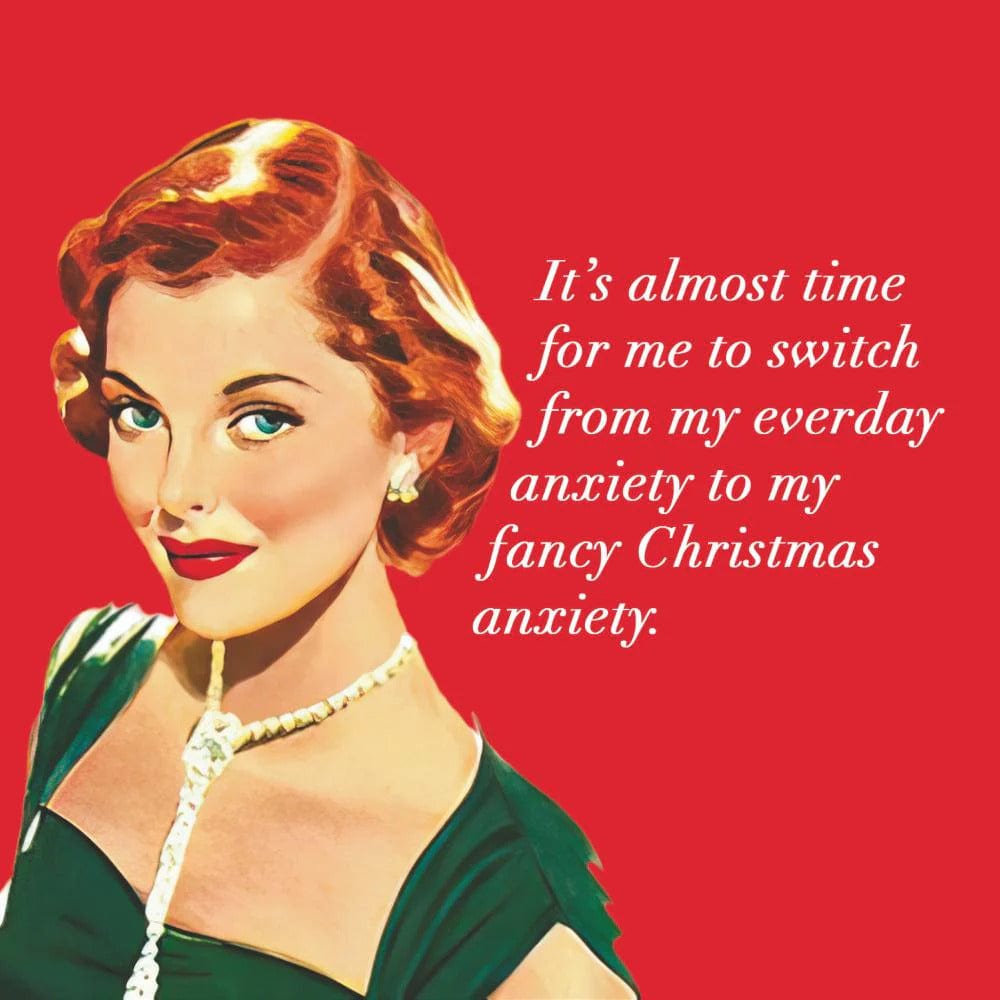 PaperProductsDesign Christmas Anxiety Beverage Napkins