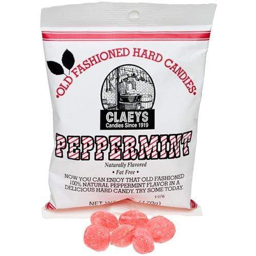 Claey's Peppermint Hard Candy 6 oz - Old Fashioned Candy