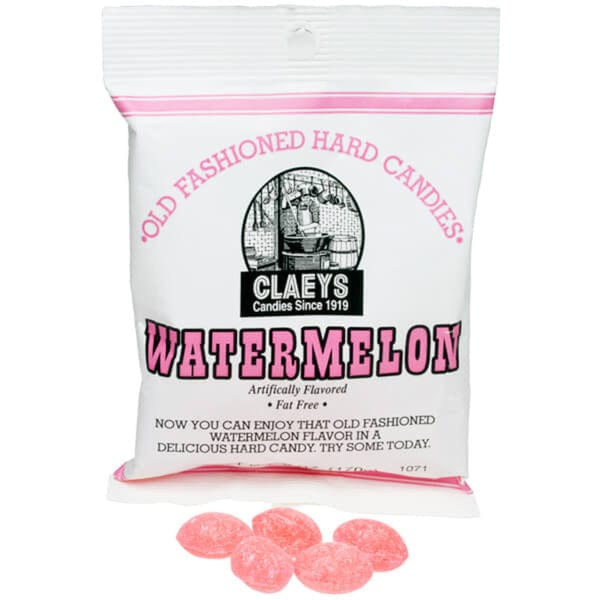 Claey's Watermelon Hard Candy 6 oz - Old Fashioned Candy