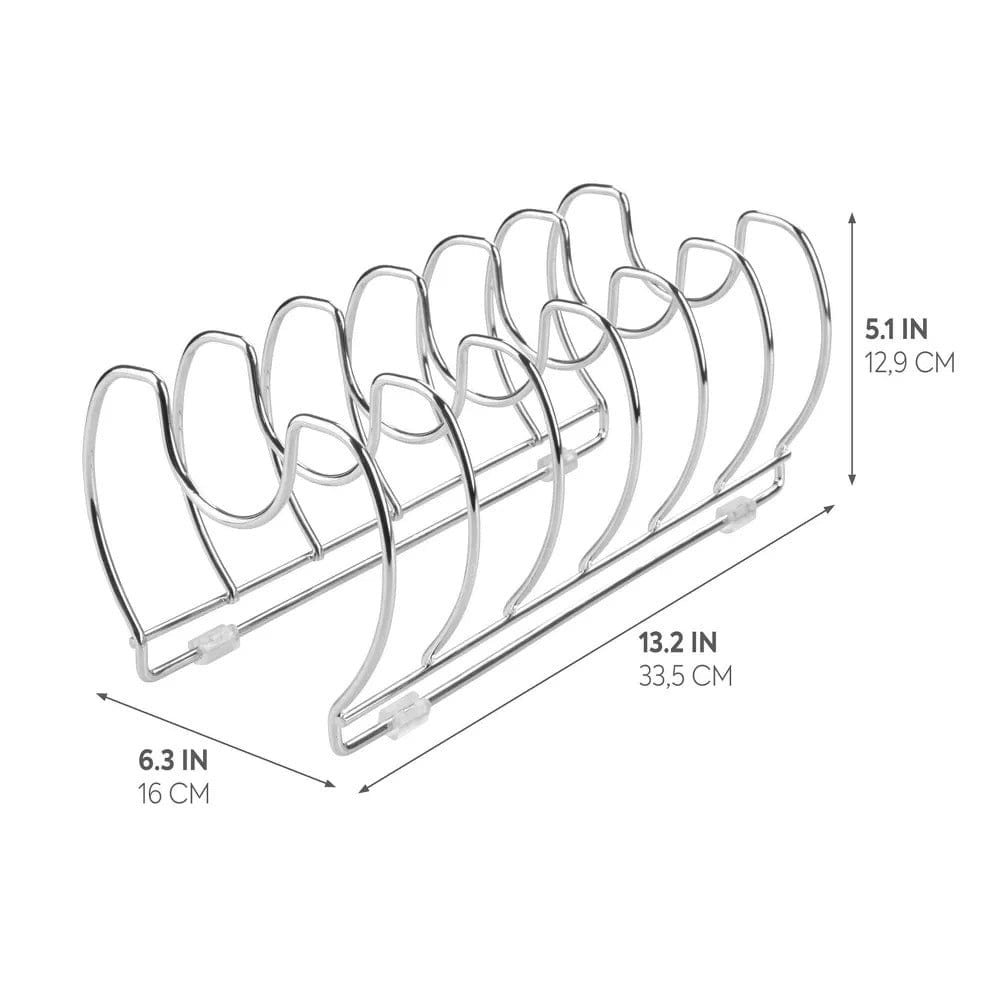 Southern Season Classico Steel Kitchen Cabinet Cookware Organizer Chrome