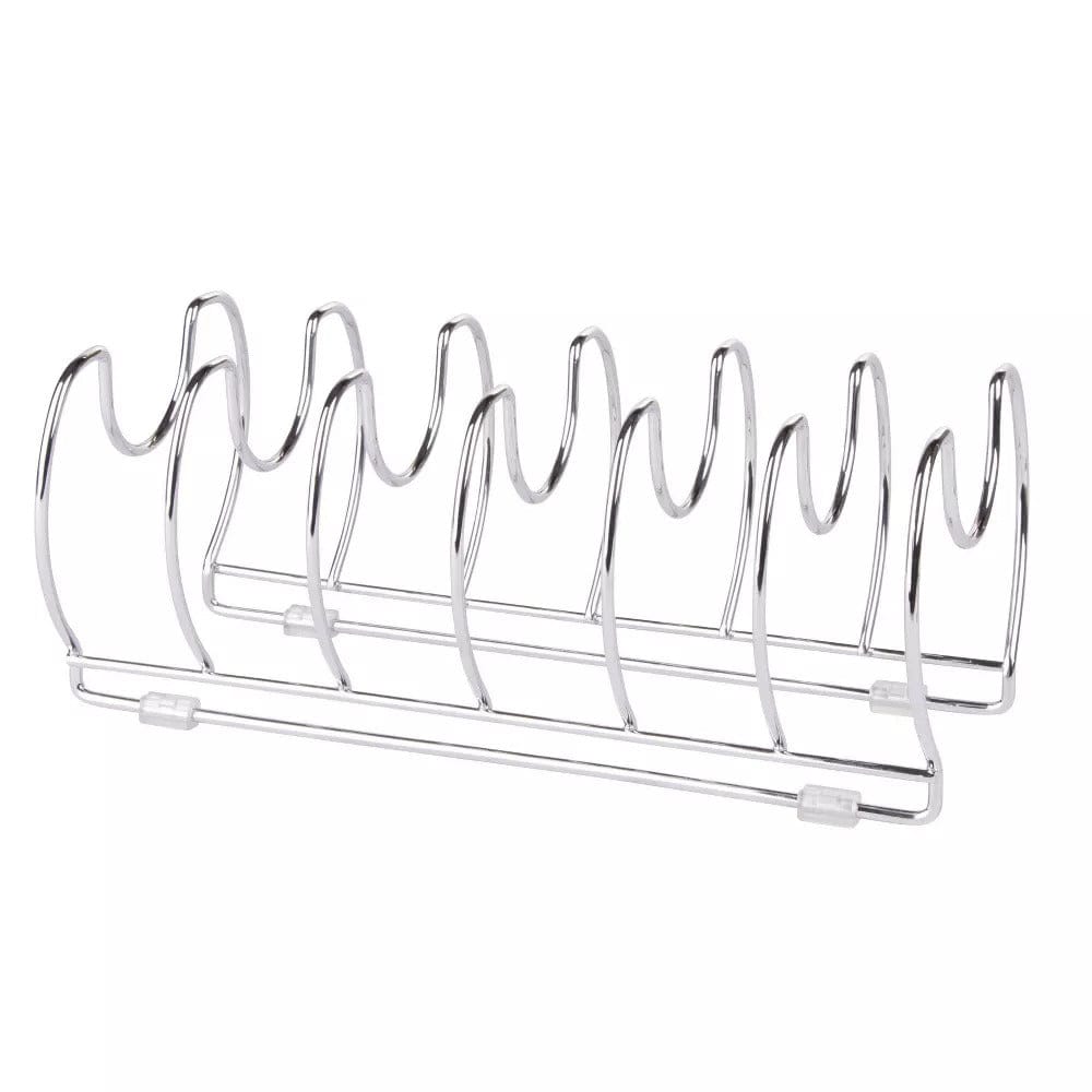 Southern Season Classico Steel Kitchen Cabinet Cookware Organizer Chrome