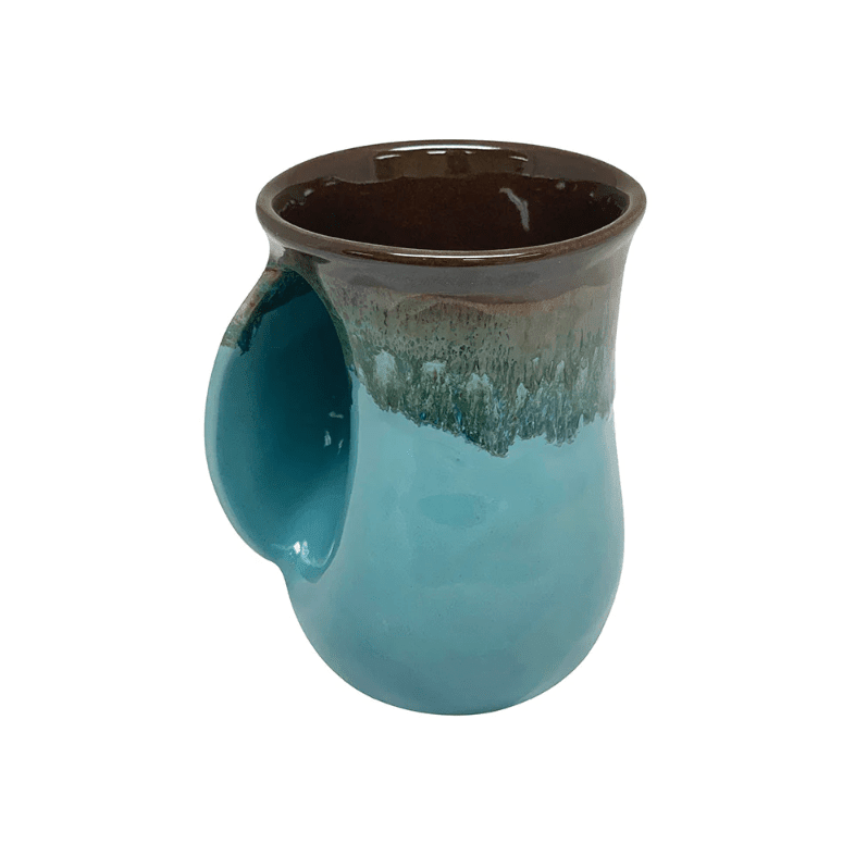 Clay in Motion Handwarmer Mug - Left Handed - Ocean - Mugs