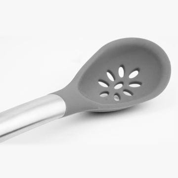 Cuisipro Silicone Slotted Spoon - Gray - Mixing Spoon